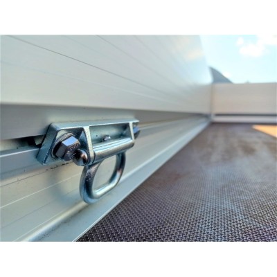 Carrello rimorchio auto frenato mono asse con sponde in alluminio