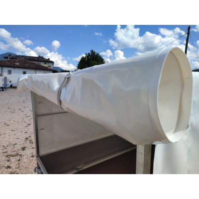 Carrello rimorchio auto frenato mono asse con sponde in alluminio